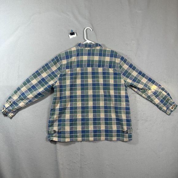 CJ Banks Womens Button Up Shirt Quilt Blue Green Shirt Size 18W Long Sleeve - Picture 2 of 13